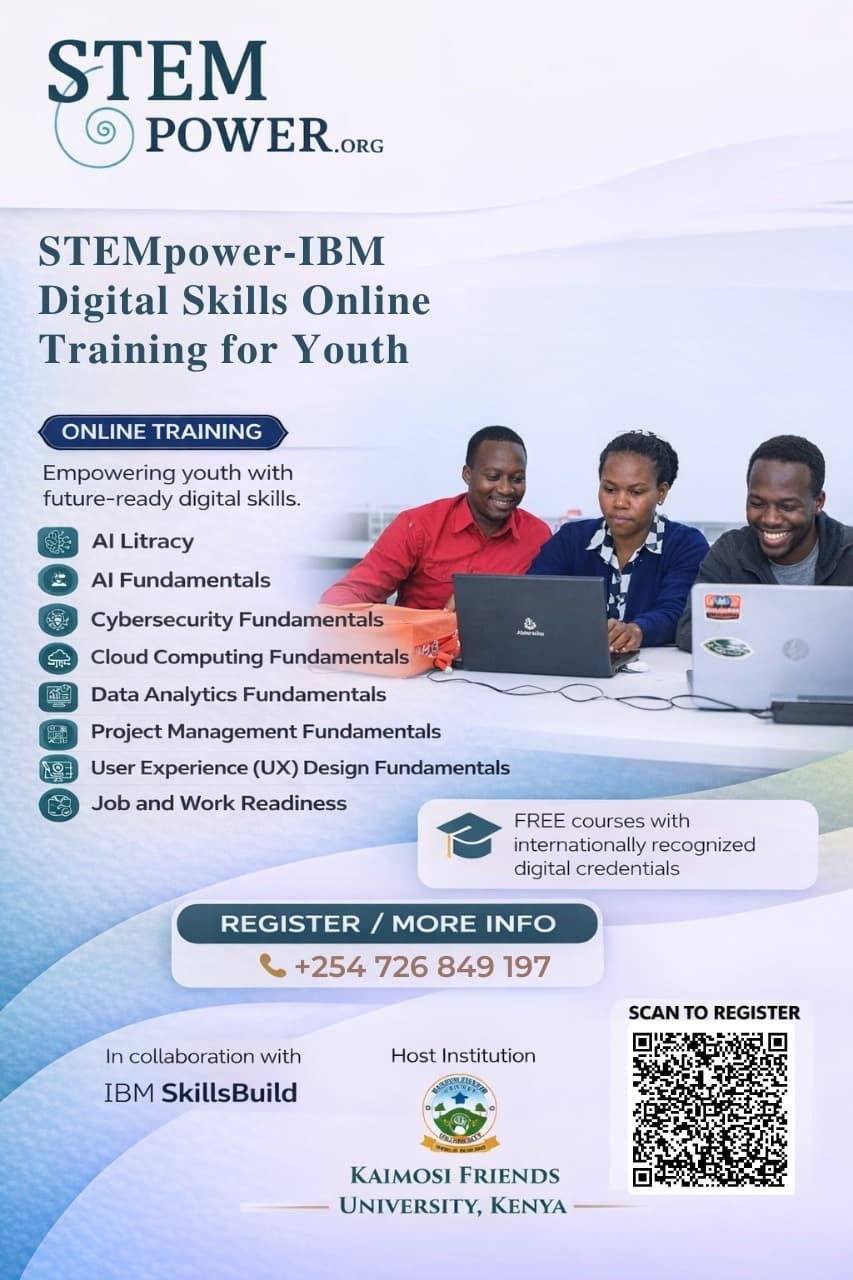 STEMpower–IBM SkillsBuild Digital Skills Program poster